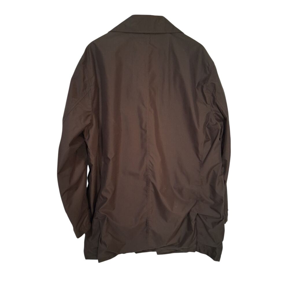Lands' End Trench Coat Jacket Brown Vintage Large Excellent - Picture 8 of 8